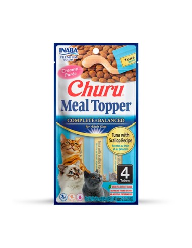 ciao churu meal topper puré gato atún/vieira