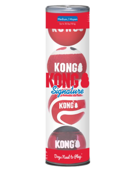kong signture pack pelotas perro medio
