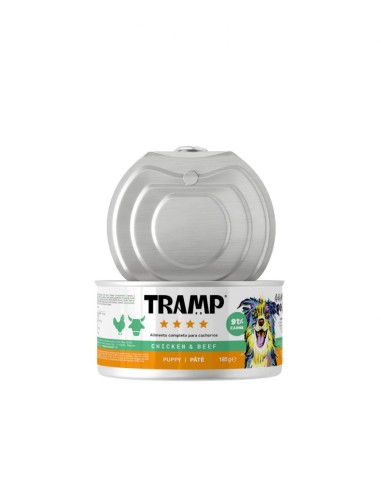 tramp lata perro pollo/ternera 185gr.