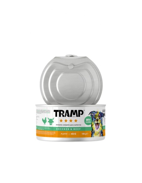 tramp lata perro pollo/ternera 185gr.
