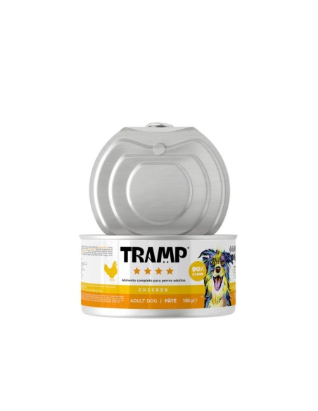tramp lata perro pollo 185gr.