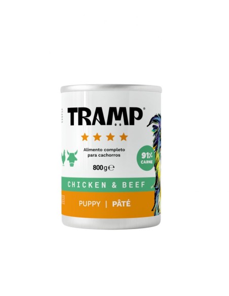 tramp lata perro pollo/ternera 800gr.
