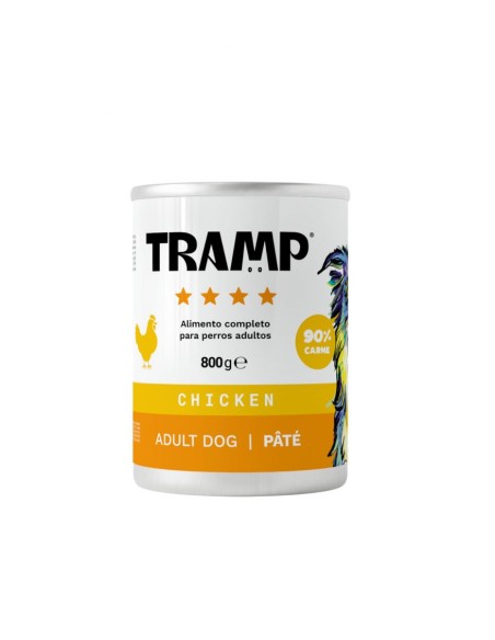 tramp lata perro pollo 800gr.