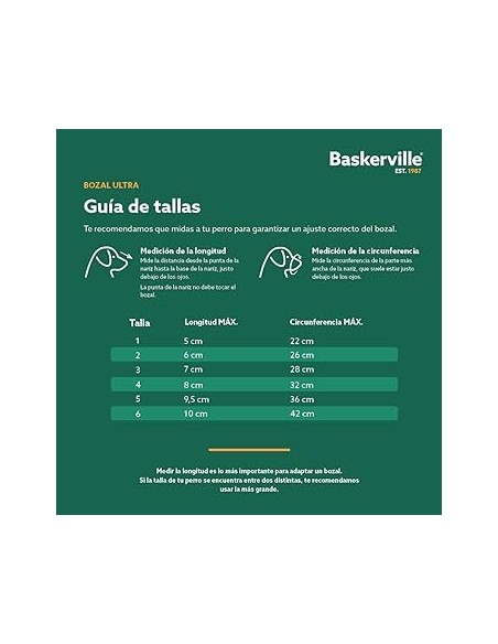 baskerville bozal - talla 6