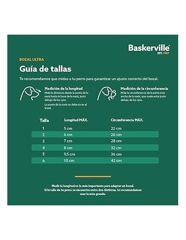 baskerville bozal - talla 3