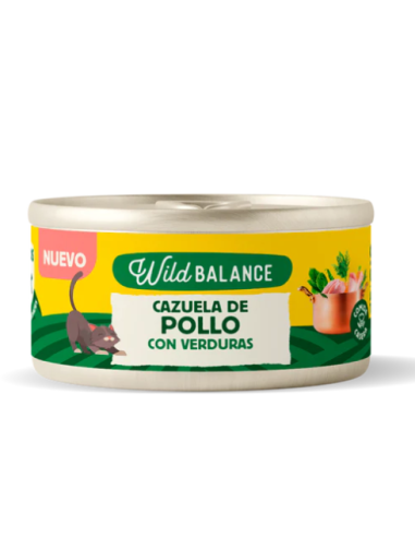 wild balance lata cazuela de pollo para gatos80gr.