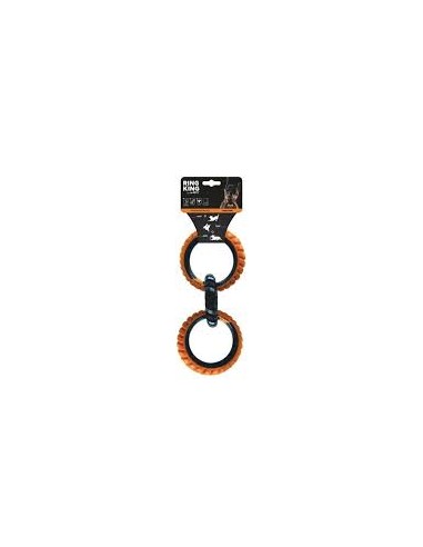 m-pets ring king juguete 3 aros naranja