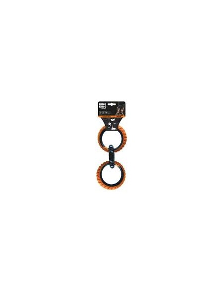 m-pets ring king juguete 3 aros naranja