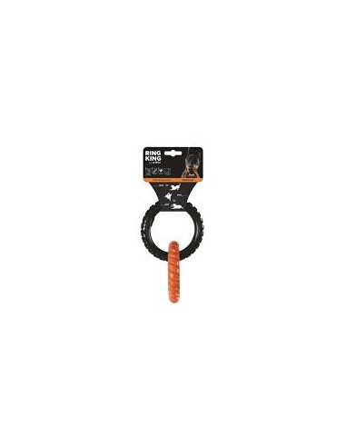 m-pets ring king juguete 2 aros naranja