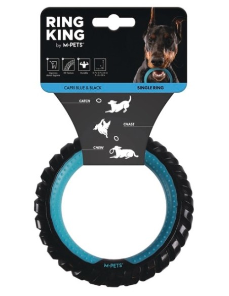 m-pets ring king juguete aro azul