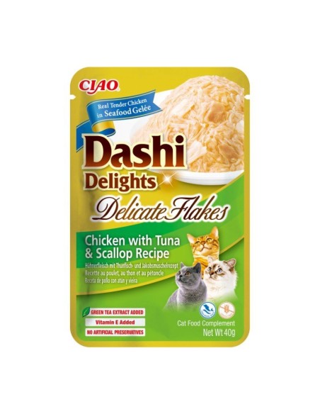 ciao dashi delights delicate flakes pollo/atún/vieira 40gr.