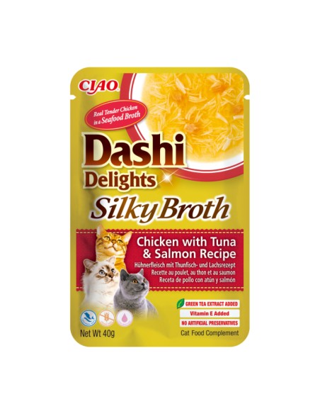 ciao dashi delights silky broth pollo/atún/salmón 40gr.