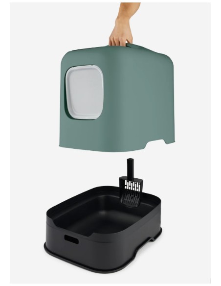 rotho my pet biala arenero cubierto verde