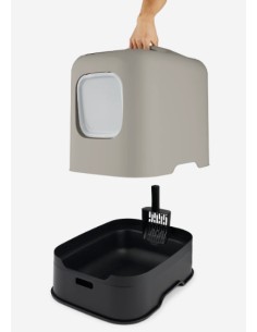 rotho my pet biala arenero cubierto beige 2