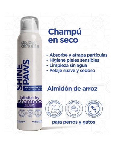 pet sana champú en seco