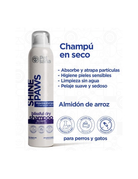 pet sana champú en seco