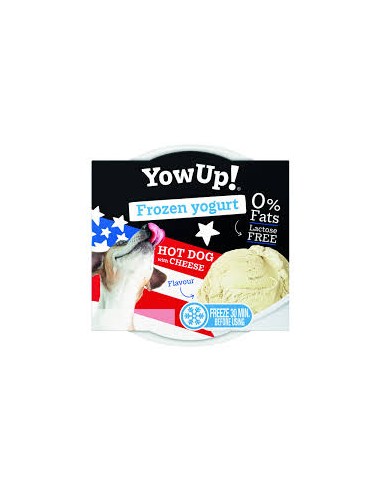 yowup! yogurt helado hot dog y queso
