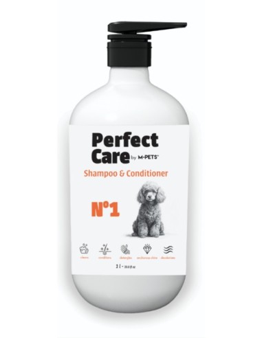 m-pets champú con acondicionador perfect care 1l.