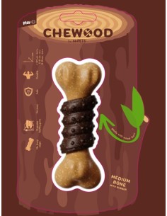 m-pets chewood juguete perro hueso con goma s