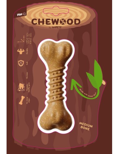 m-pets chewood juguete perro hueso s