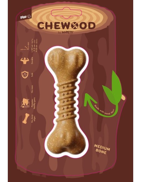 m-pets chewood juguete perro hueso s