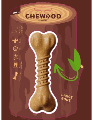 m-pets chewood juguete perro hueso l