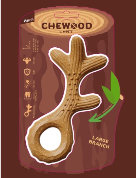 m-pets chewood juguete perro rama l