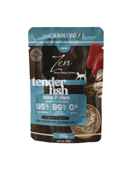 zen carnivore pouch atún/almejas 70gr.