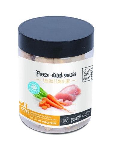 m-pets snack liofilizado pollo y zanahoria