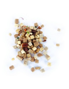 m-pets snack liofilizado pollo, salmón y pato con espinacas 2