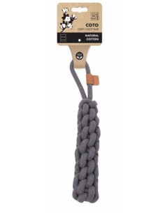 m-pets coto cuerda barrita gris 34cm