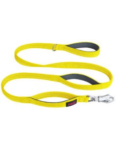 halti correa con enganche de seguridad amarilla