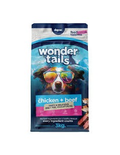 wonder tails pollo y ternera pienso perro 14kg.