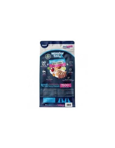 wonder tails pollo y ternera pienso perro 14kg.