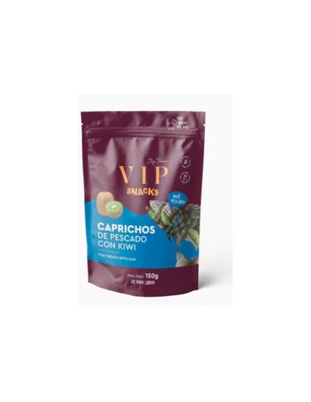 tramp vip snacks caprichos de pescado con kiwi 150gr.