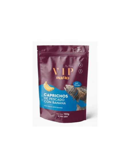 tramp vip snacks caprichos de pescado con banana 150gr.