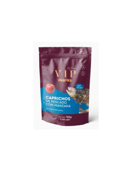 tramp vip snacks caprichos de pescado con manzana150gr.