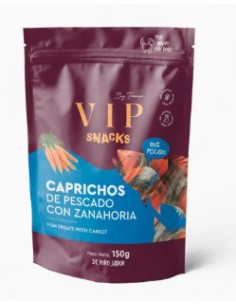 tramp vip snacks caprichos de pescado con zanahoria 150gr.
