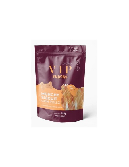 tramp vip snacks munchy biscuit con pollo 150gr.
