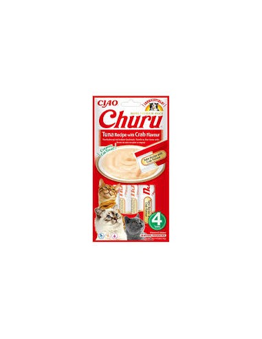 ciao churu snack gato crema suave atún/cangrejo