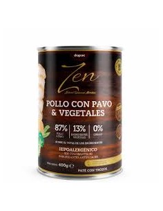 zen lata pollo con pavo y vegetales 400gr
