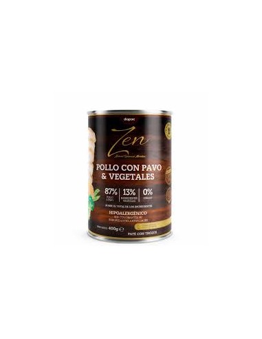 zen lata pollo con pavo y vegetales 400gr