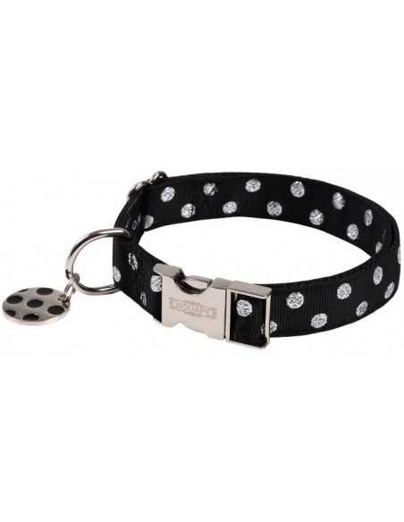 WOUAPY COLLAR LUNARES NEGRO/PLATA 24-38cm
